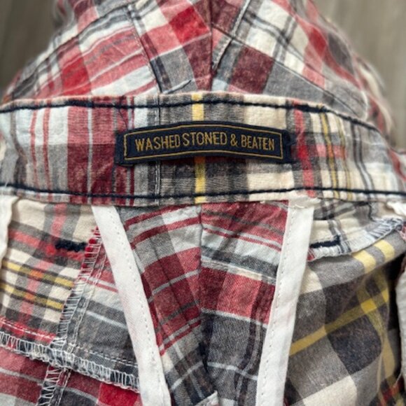 NWT Vintage 1946 Patch Madras Shorts - size 42 - Picture 4 of 6